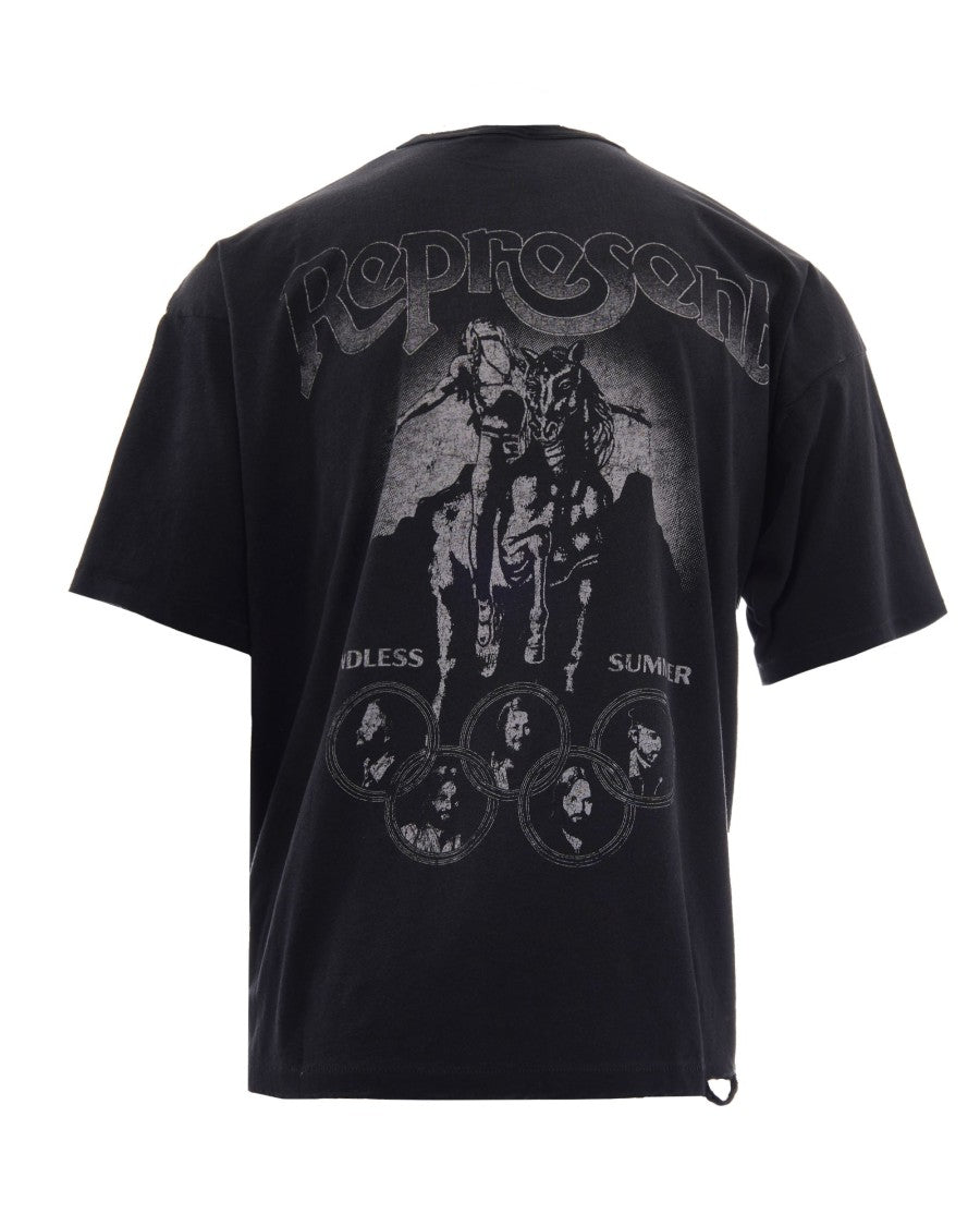 Represent Graphic Print Oversized T-Shirt With Vintage Design