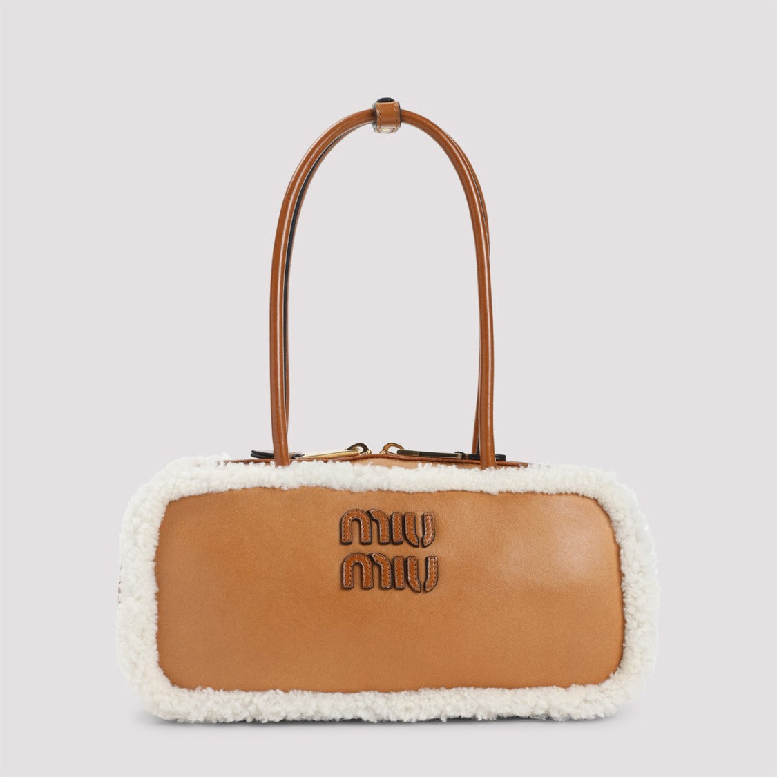 Miu Miu Cognac Brown Calf Leather Bauletto Shoulder Bag