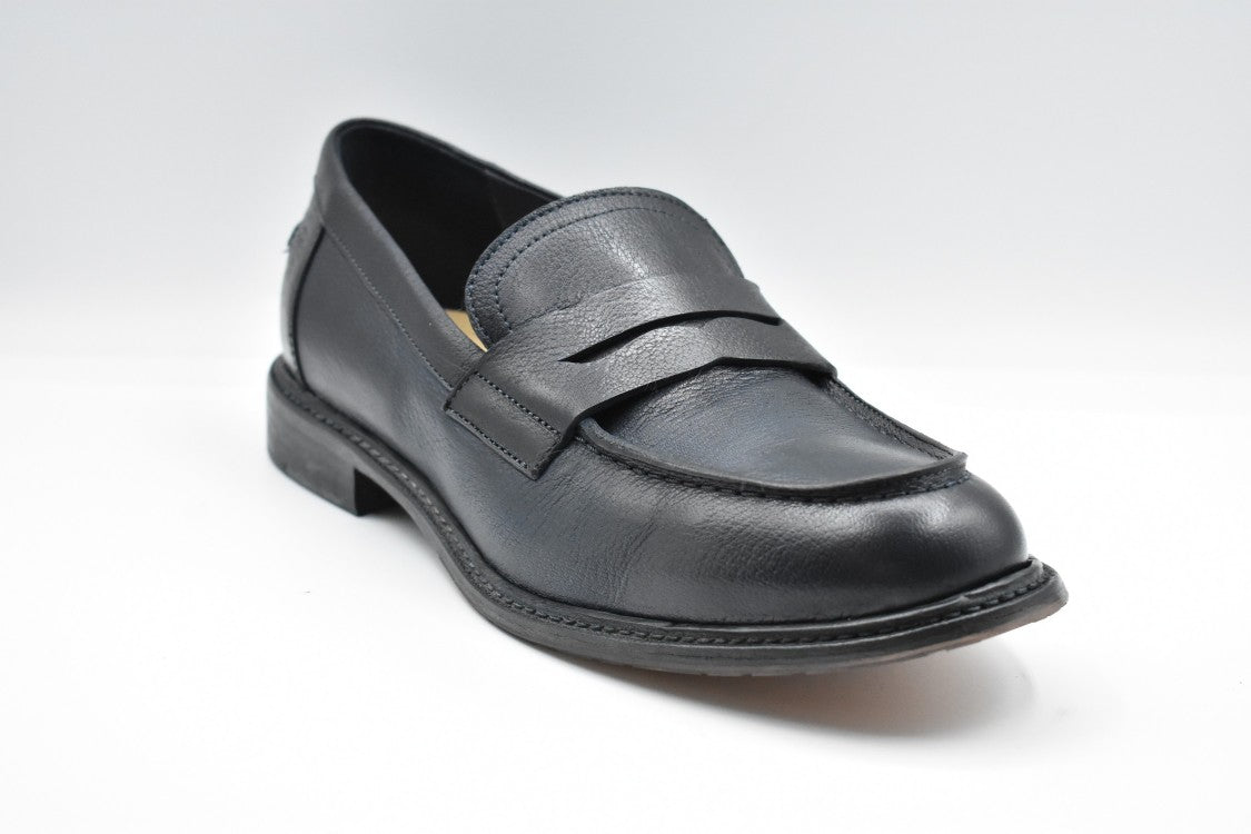 Ernesto Dolani Blue Leather Low Shoes