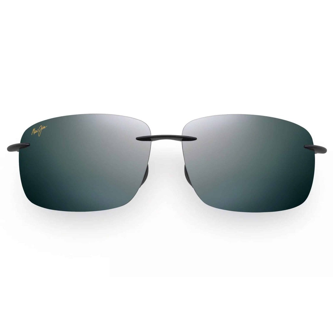 Maui Jim Breakwall Rimless Rectangular Sunglasses With Curved Temples