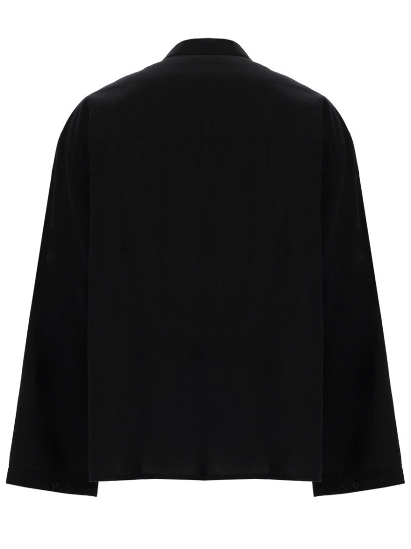 Ymc Neutrals Hawkeye Boxy Mandarin Collar Cotton-Linen Shirt