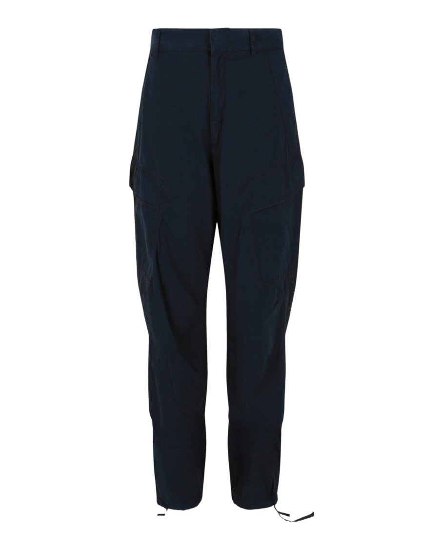 Givenchy High-Rise Wide Leg Cargo Pants With Adjustable Hem