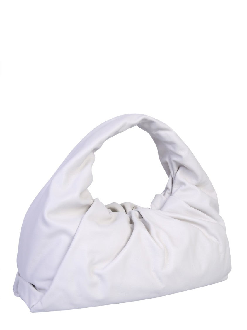 Bottega Veneta Structured Leather Shoulder Pouch Bag With Single Handle