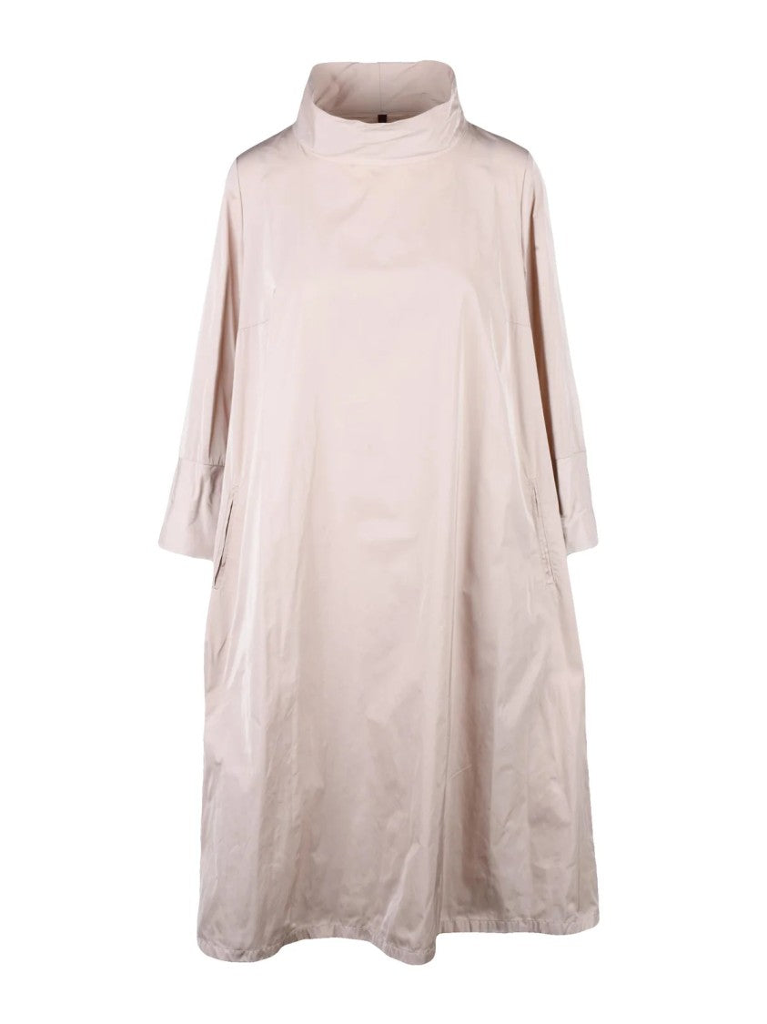 Katherina Hovman Pink High Neck Side Slit Tunic Dress