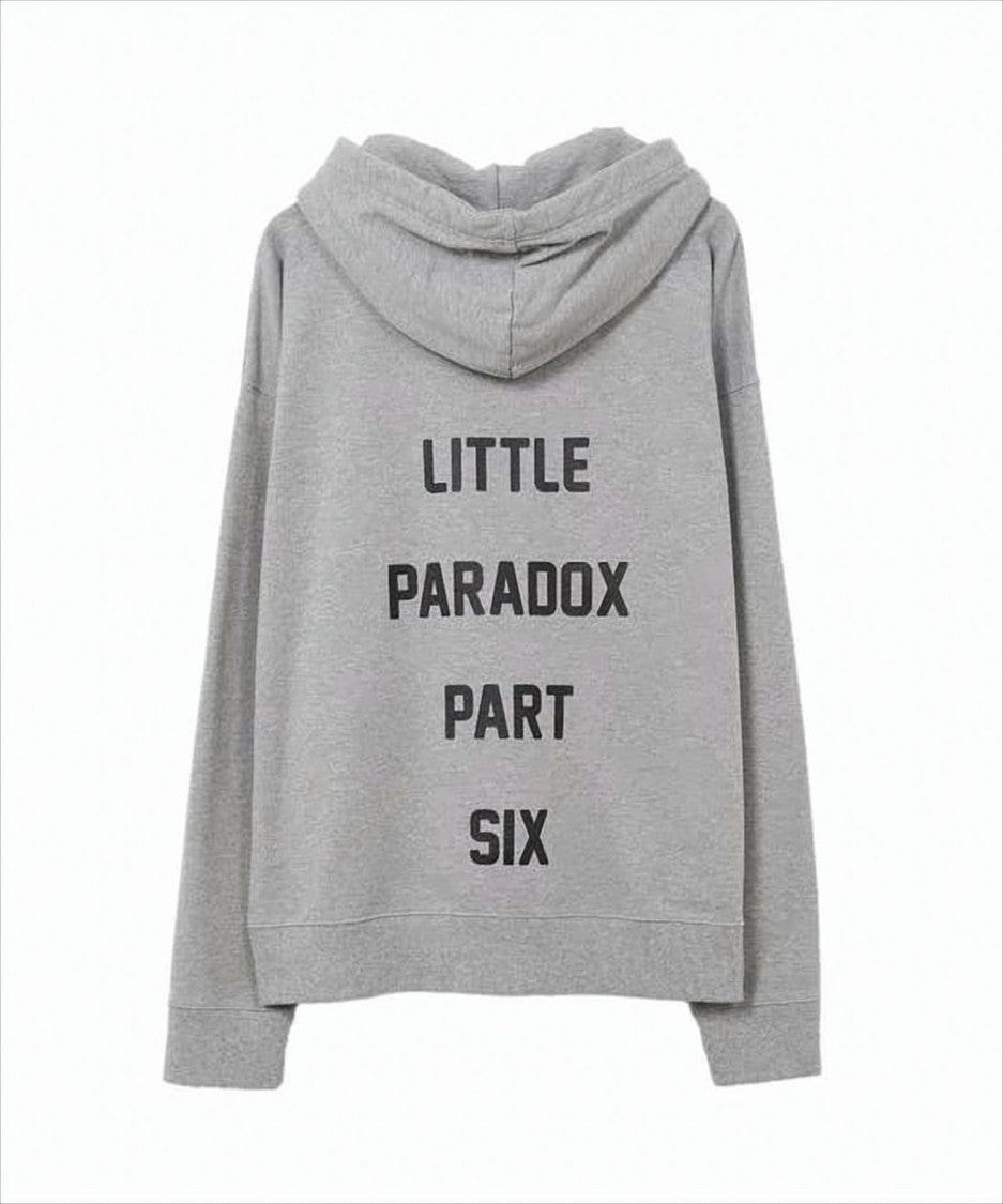 Maison Mihara Yasuhiro Graphic Grey Hoodie With Dog Face Print