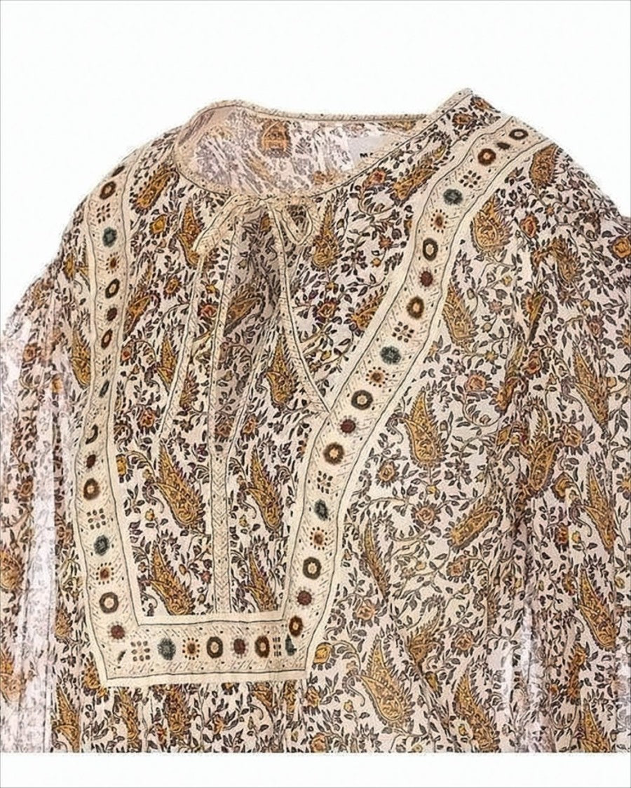 Isabel Marant Floral-Printed Cotton Blouse With Embroidered Detailing