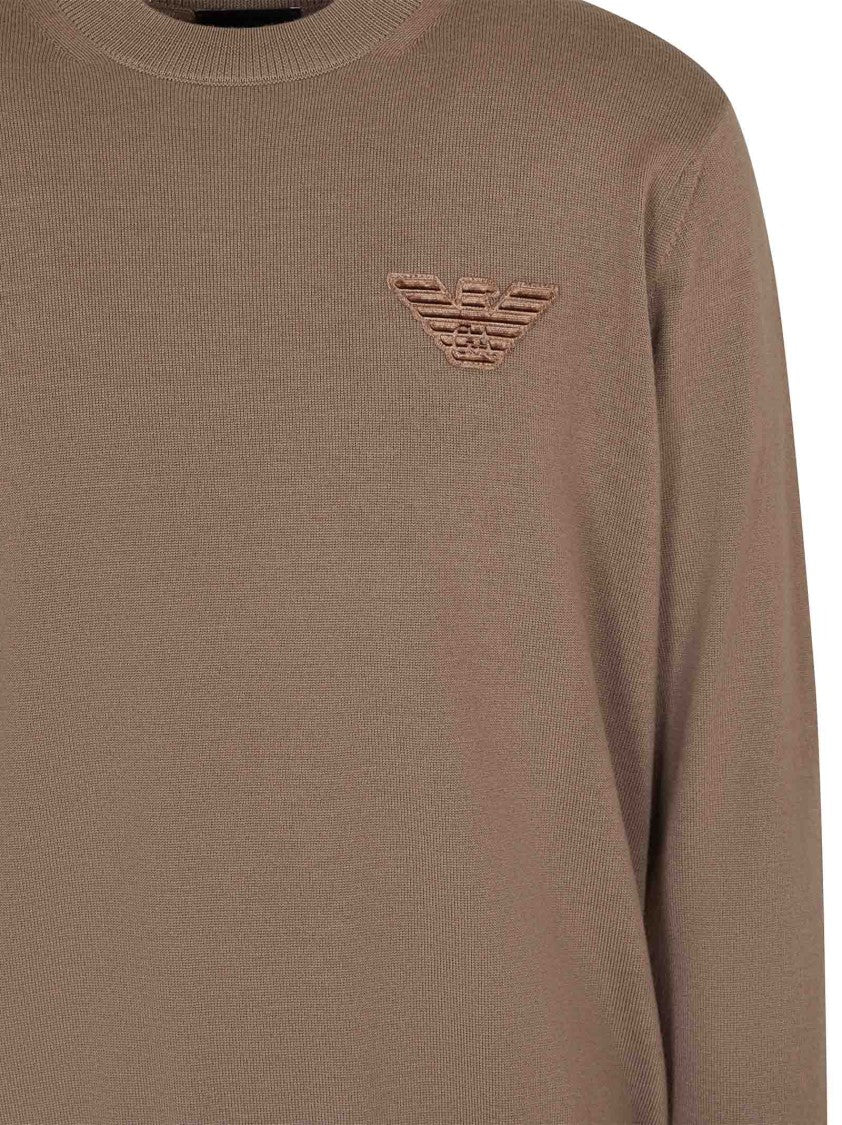 Emporio Armani Wool Knit Crew Neck Sweater