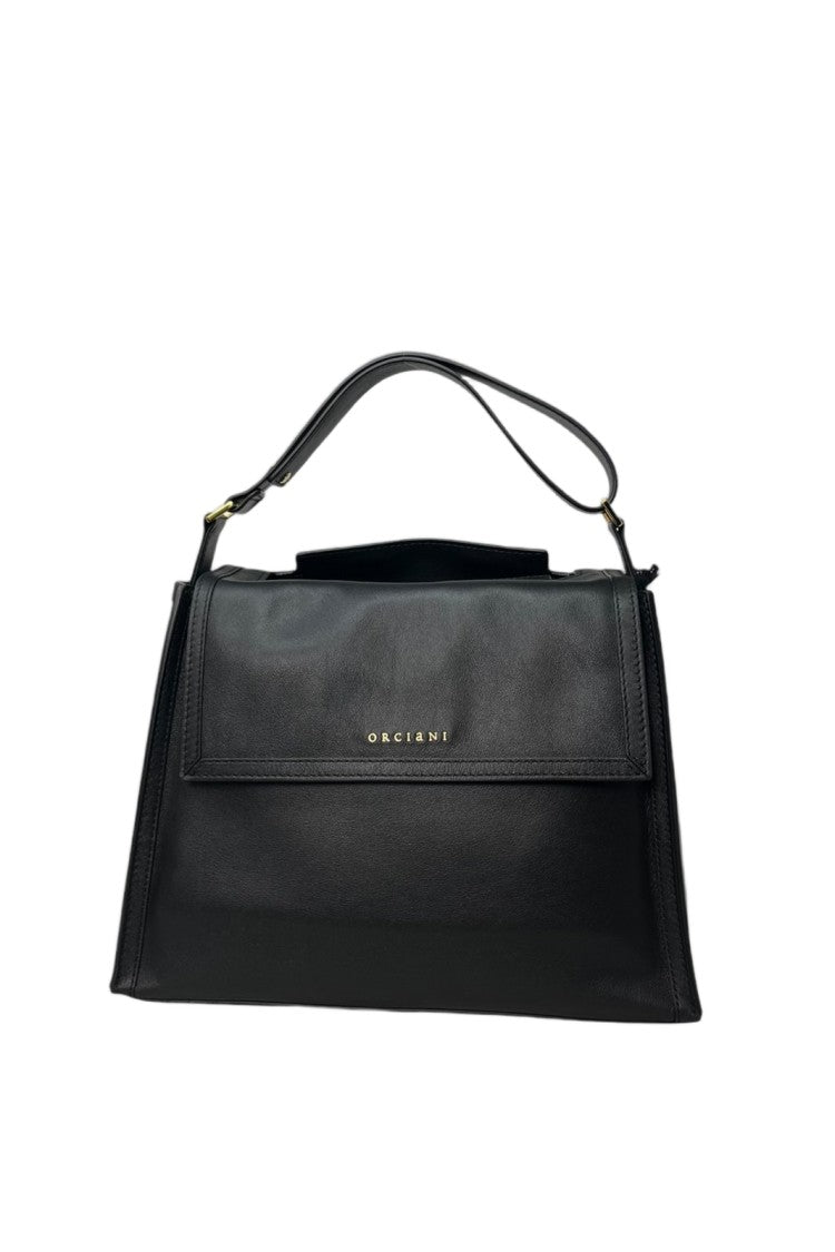 Orciani Aura Alba Large Shoulder Bag With Rounded Curves
