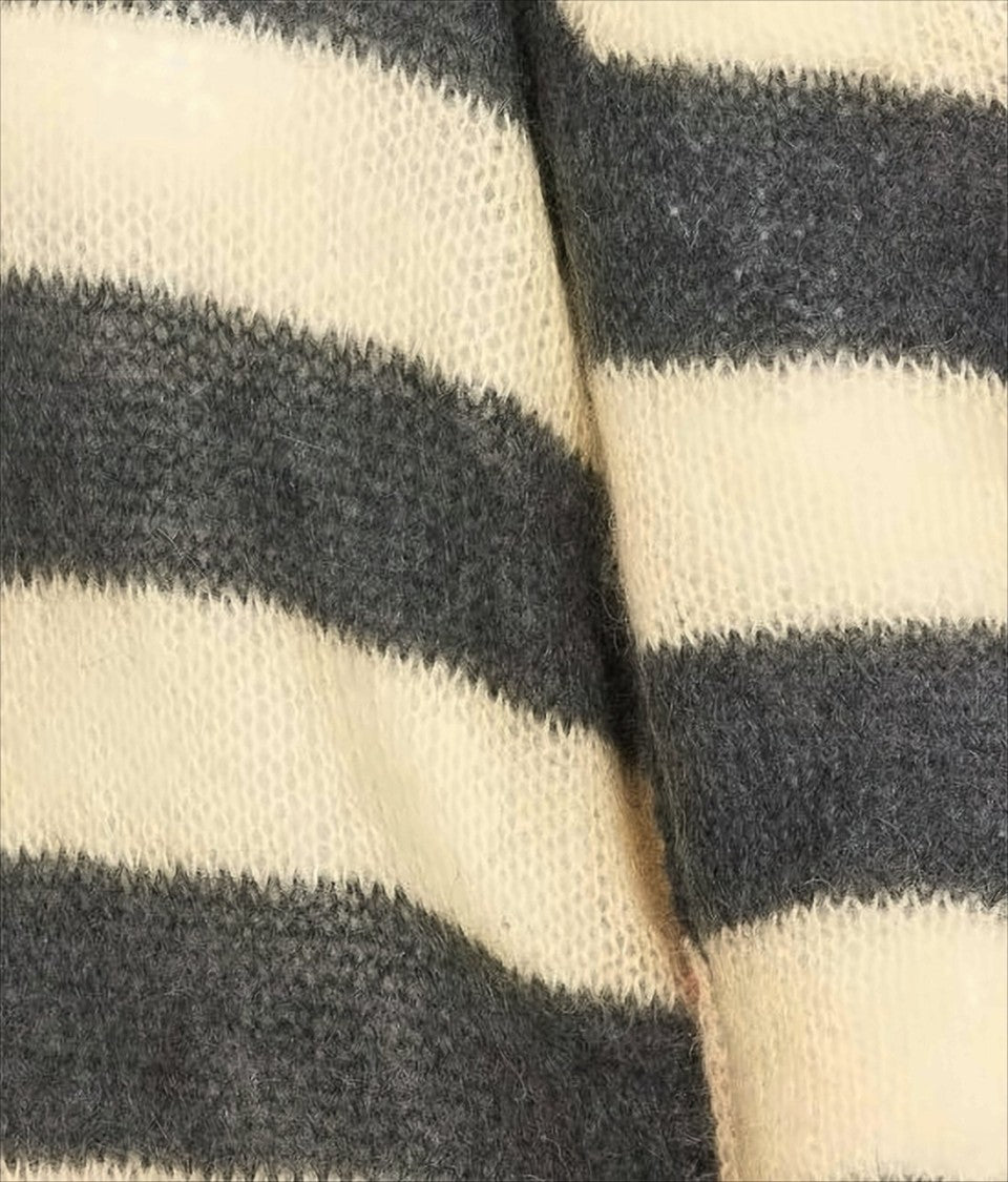 Marni Bold Striped Knit Sweater With Cropped Fit And Ribbed Neckline