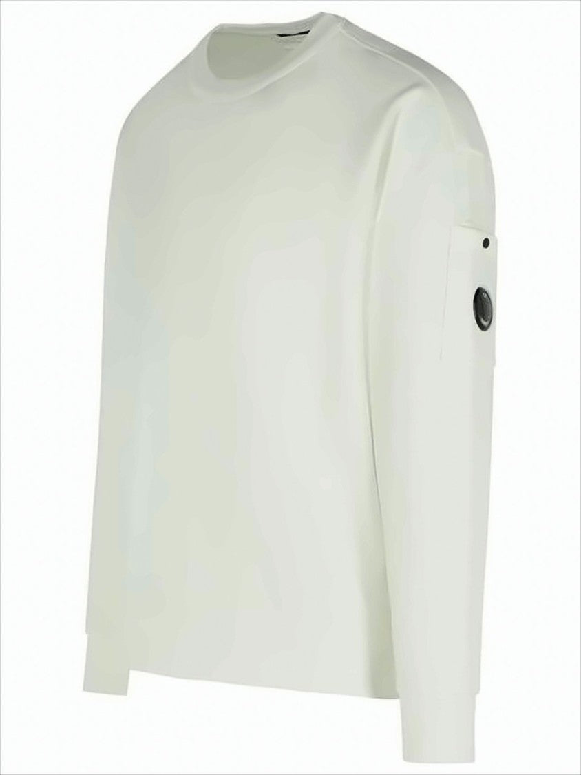 C.P. Company Long-Sleeve Cotton Crew Neck Shirt With Unique Lens Pocket