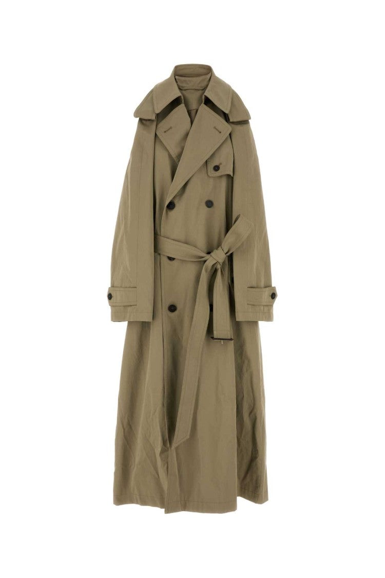 Balenciaga Cappuccino Cotton Trench Suspended Dress