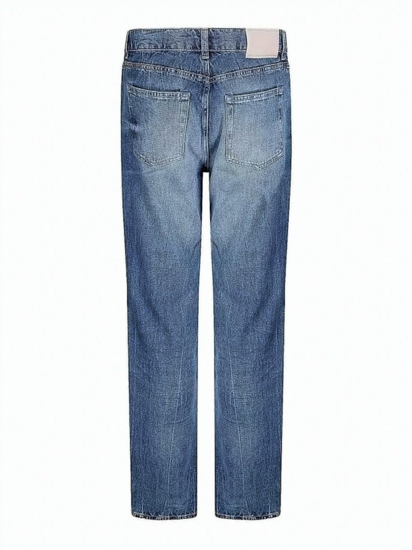Our Legacy Blue Straight-Leg Medium Wash Faded Jeans