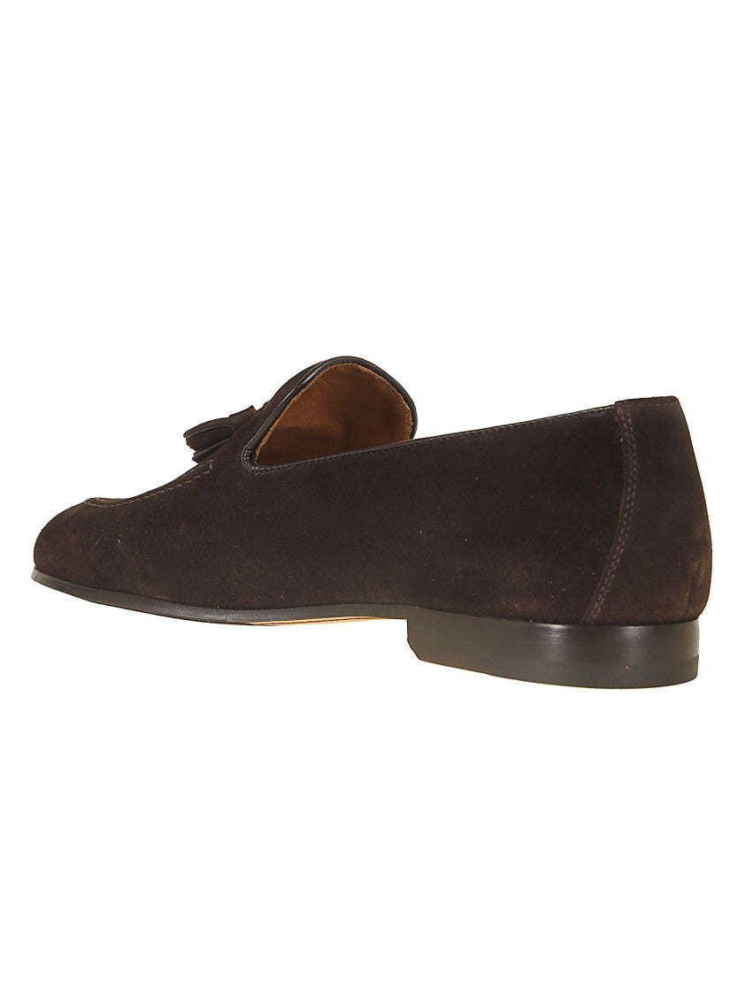 Doucal's Tassel Detail Calf Leather Moccasin