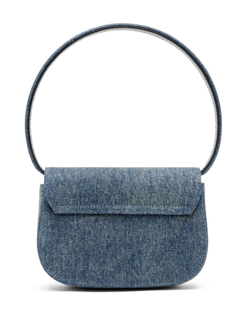 Diesel Denim Shoulder Bag With Metallic Logo