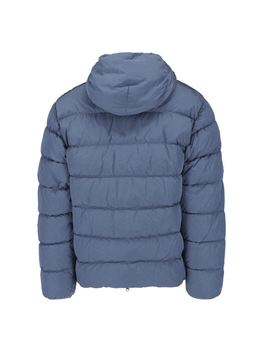 C.P. Company Blue Chrome-R Hooded Down Jacket