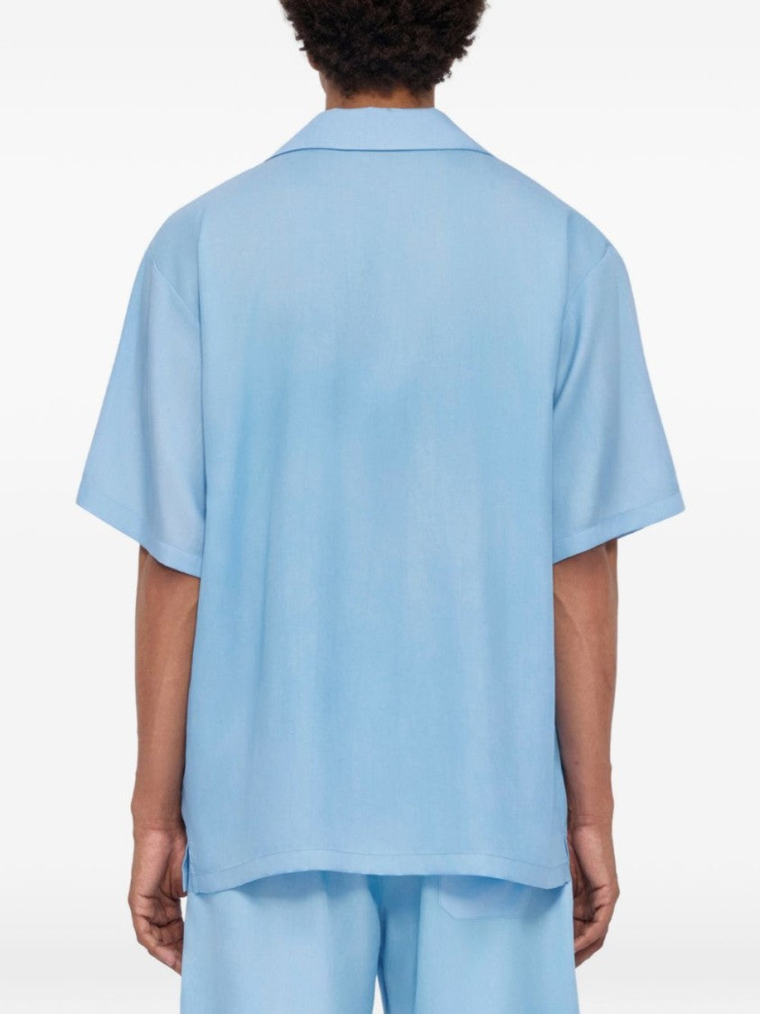 Msgm Lightweight Camp Collar Shirt