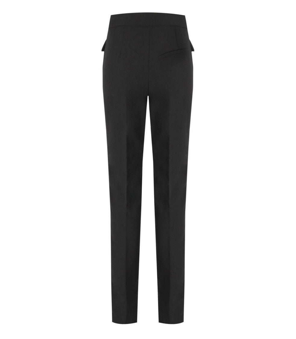 Ganni Twill Black Pants With Pockets