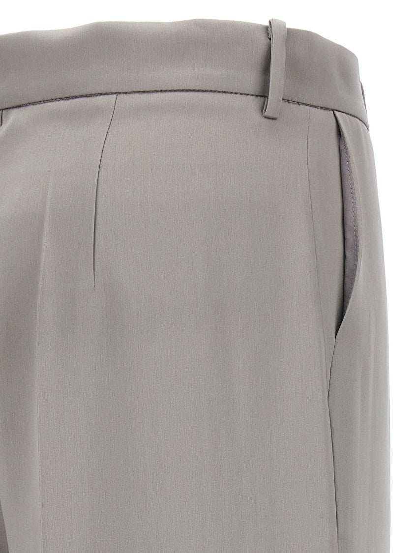 Magda Butrym Satin Straight Leg Pants With Central Crease