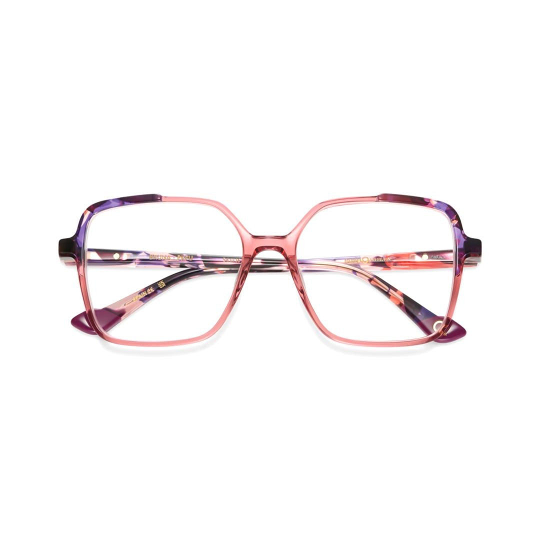 Etnia Barcelona Bruna Geometric Frame Eyeglasses With Artistic Multicolored Temples