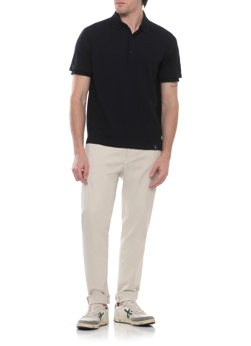 Premiata Blue Cotton Three-Hole Polo Shirt