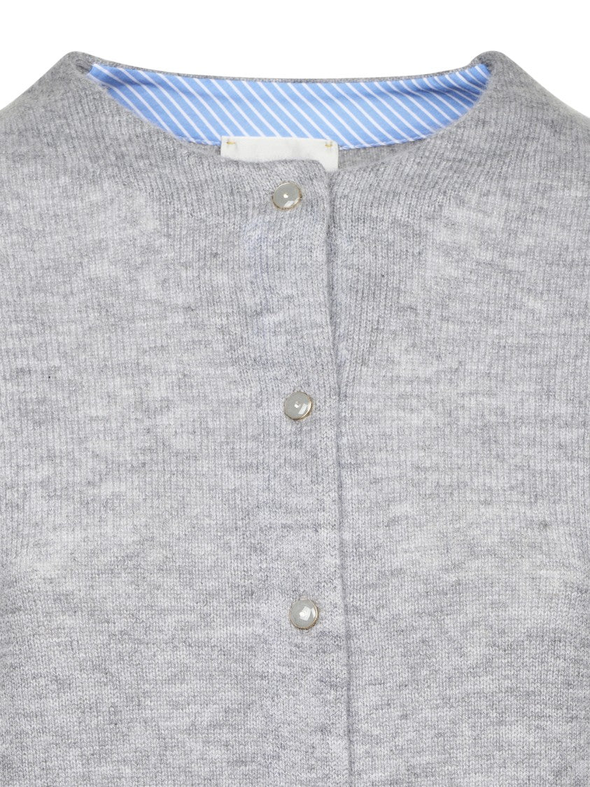 Forte Forte Light Grey Button-Closure Cardigan