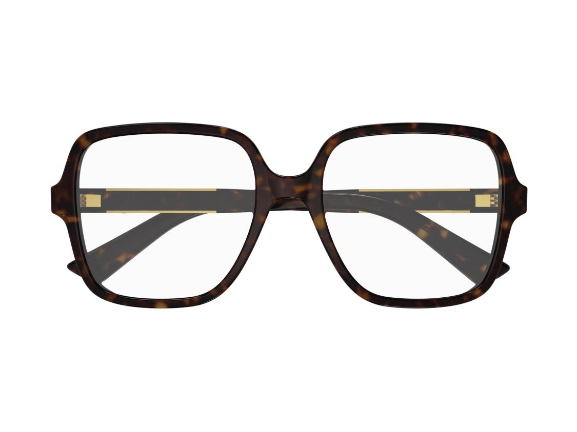 Gucci Gg1193oa Metallic Tortoiseshell Geometric Eyeglasses