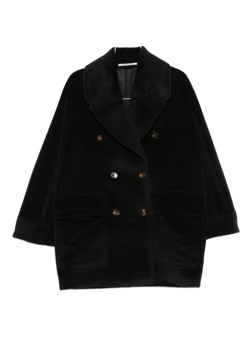 Tagliatore Double-Breasted Alpaca And Virgin Wool Coat