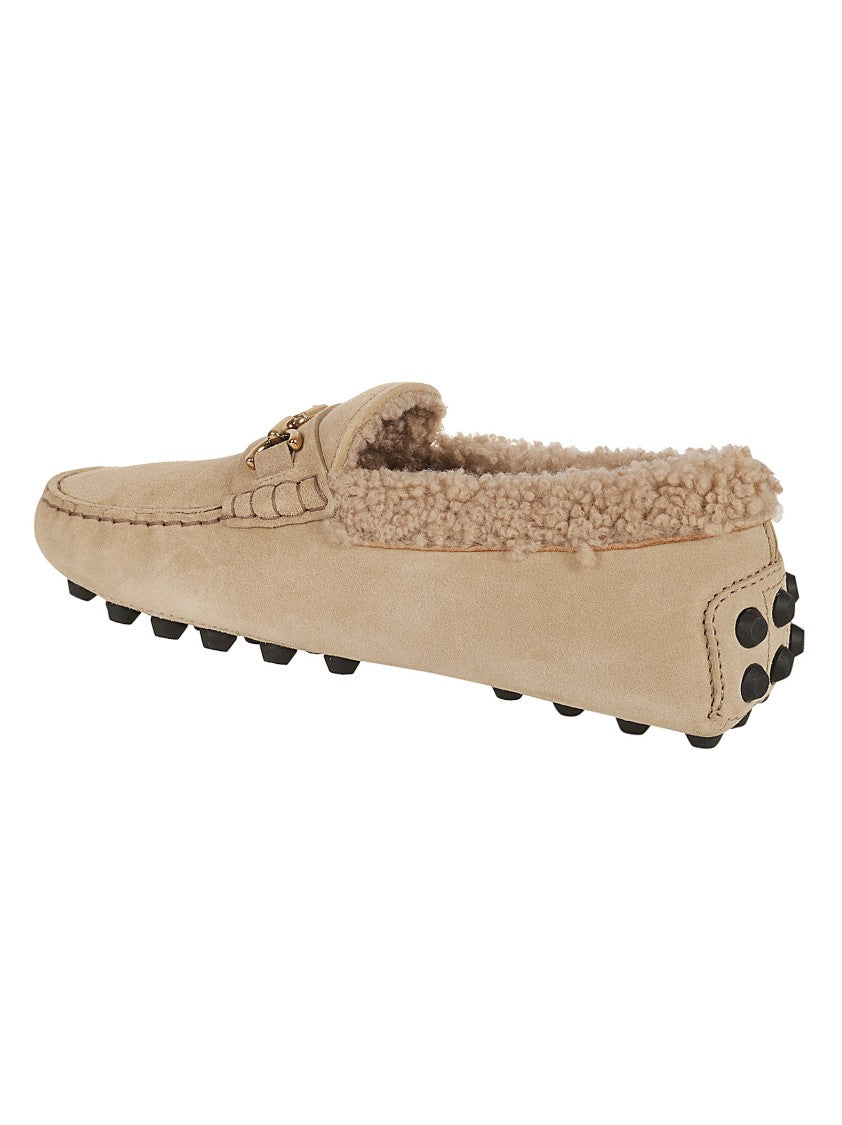 Tod's Moccasin-Style Suede Flat Shoes