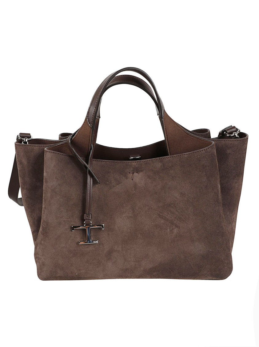 Tod's Mini Apa 2 Structured Suede Calf Leather Bag