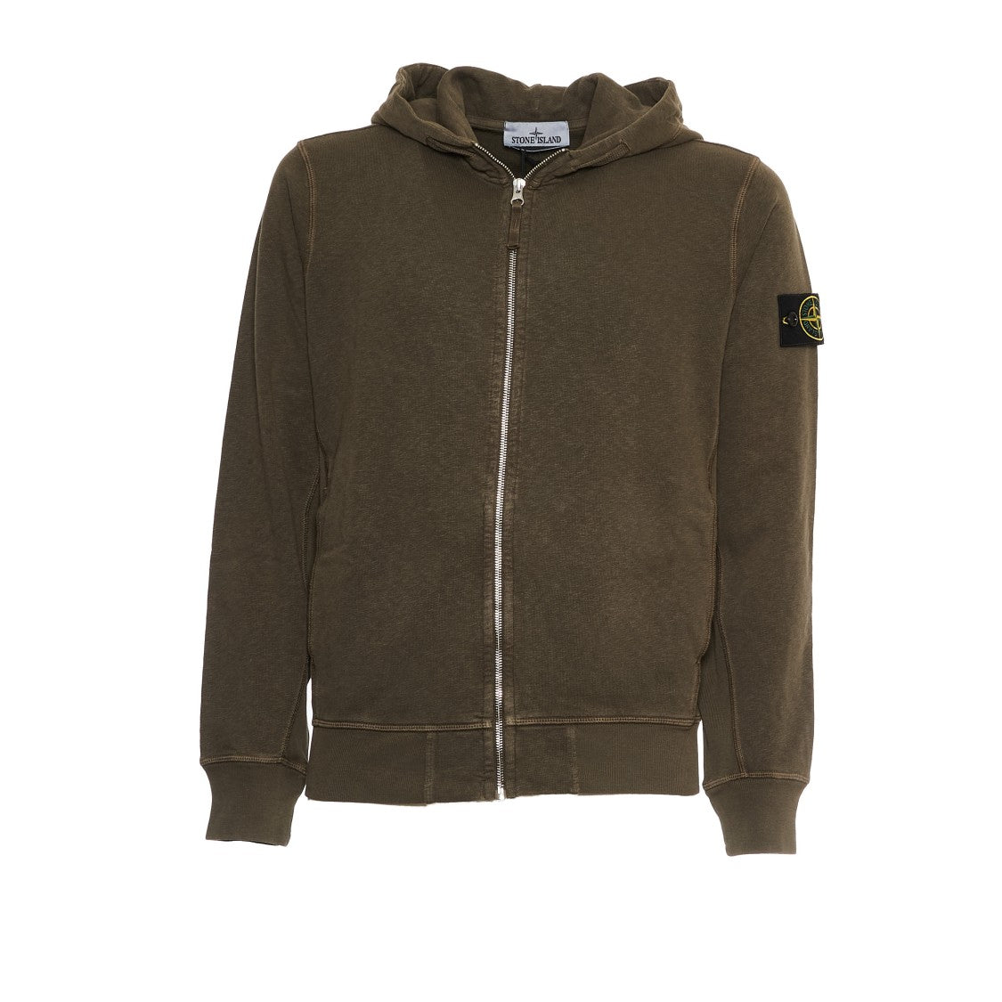 Stone Island Malfilé Fleece Sweatshirt With Double-Layer Hood