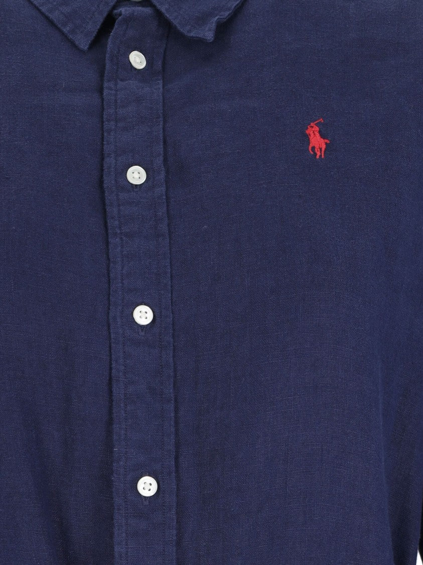 Polo Ralph Lauren Shirt Midi Dress Blue