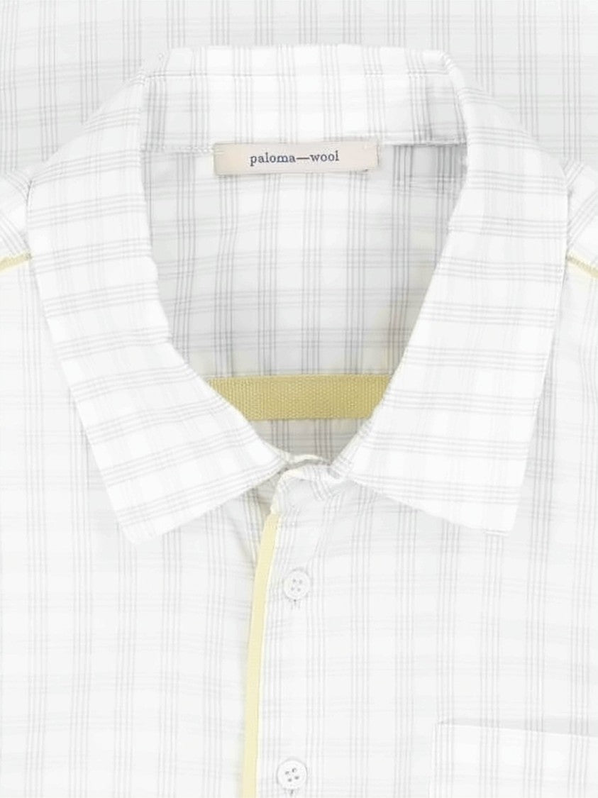 Paloma Wool Light Checkered Short-Sleeved Shirt With Classic Collar