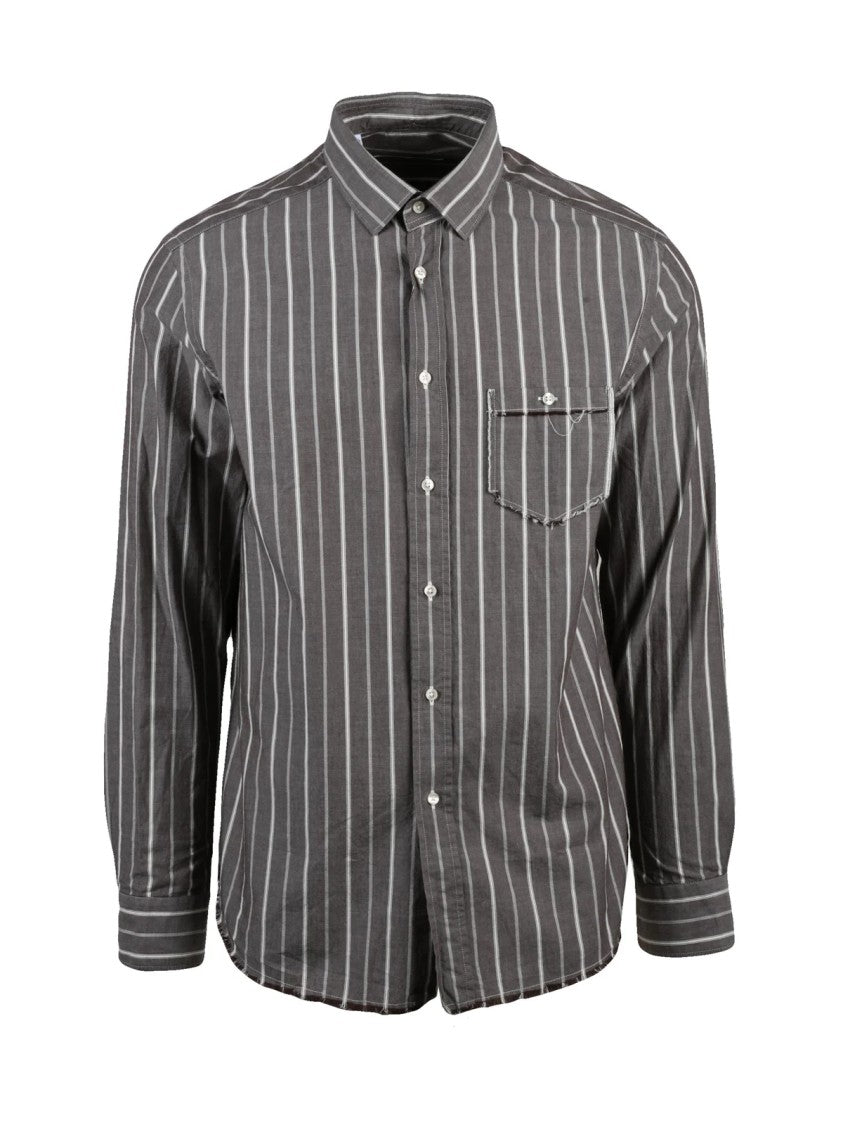 Deuxieme Grey Cotton Shirt