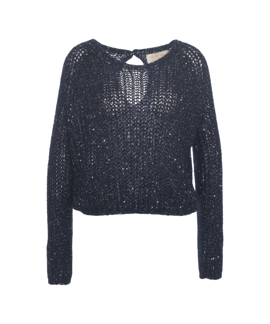 Kaos Glitter-Embroidered Sweater