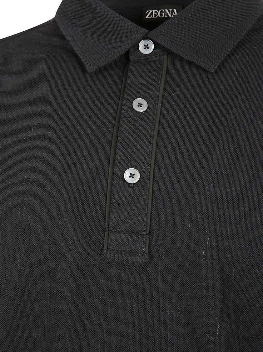 Zegna Classic Short-Sleeve Polo Shirt With Traditional Collar