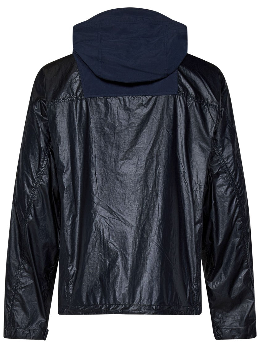 C.P. Company Garment-Dyed Navy Blue Hooded Jacket