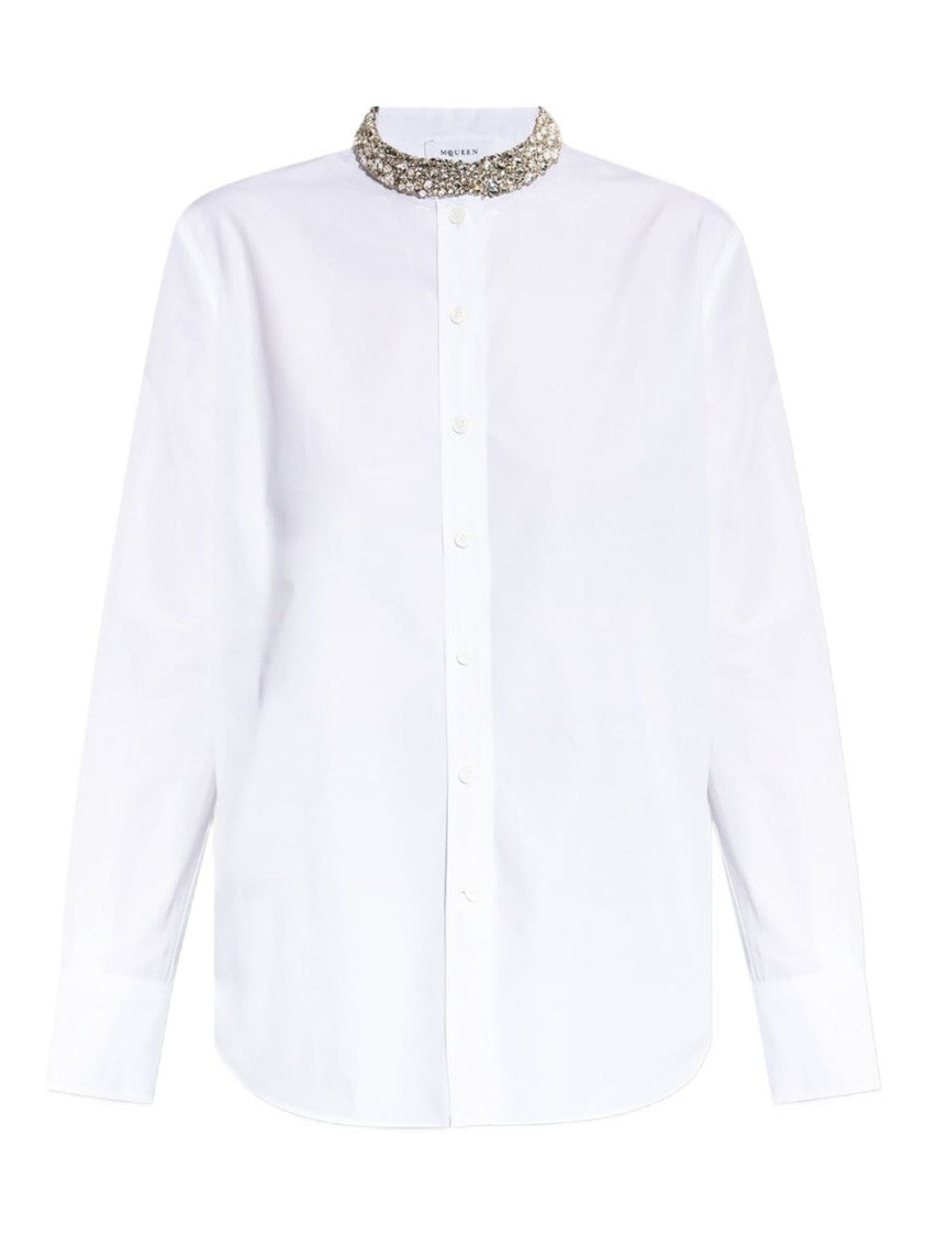 Alexander Mcqueen Structured White Button-Down Shirt