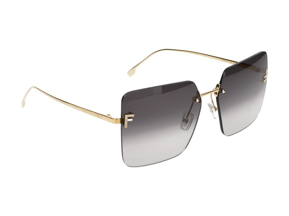 Maison Fendi Gold Gradient Oversized Square Sunglasses
