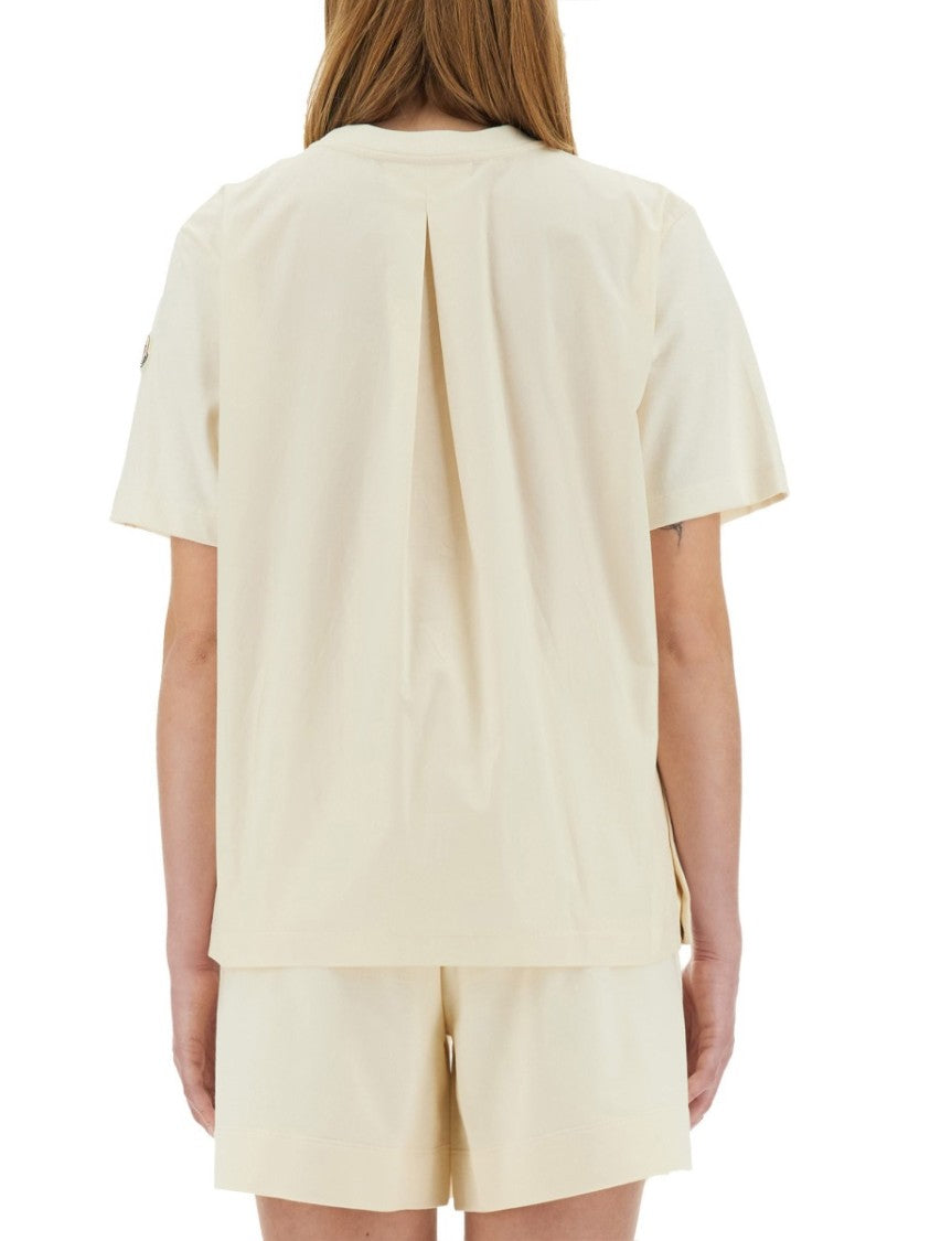 Moncler Side Button Detail T-Shirt In Soft Cotton
