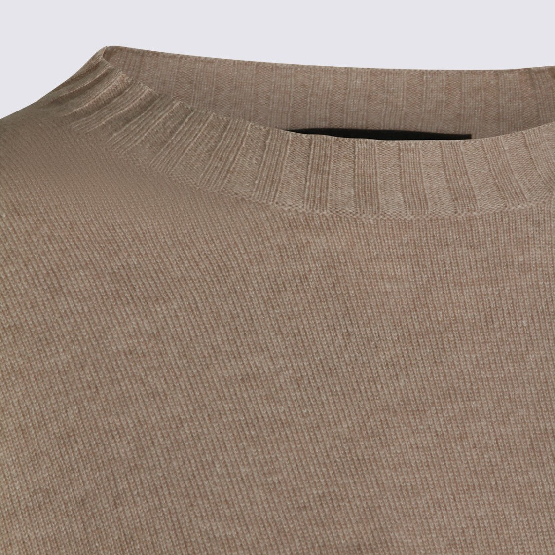Fabiana Filippi Knit Sweater With Classic Crew Neckline And Ribbed Detailing