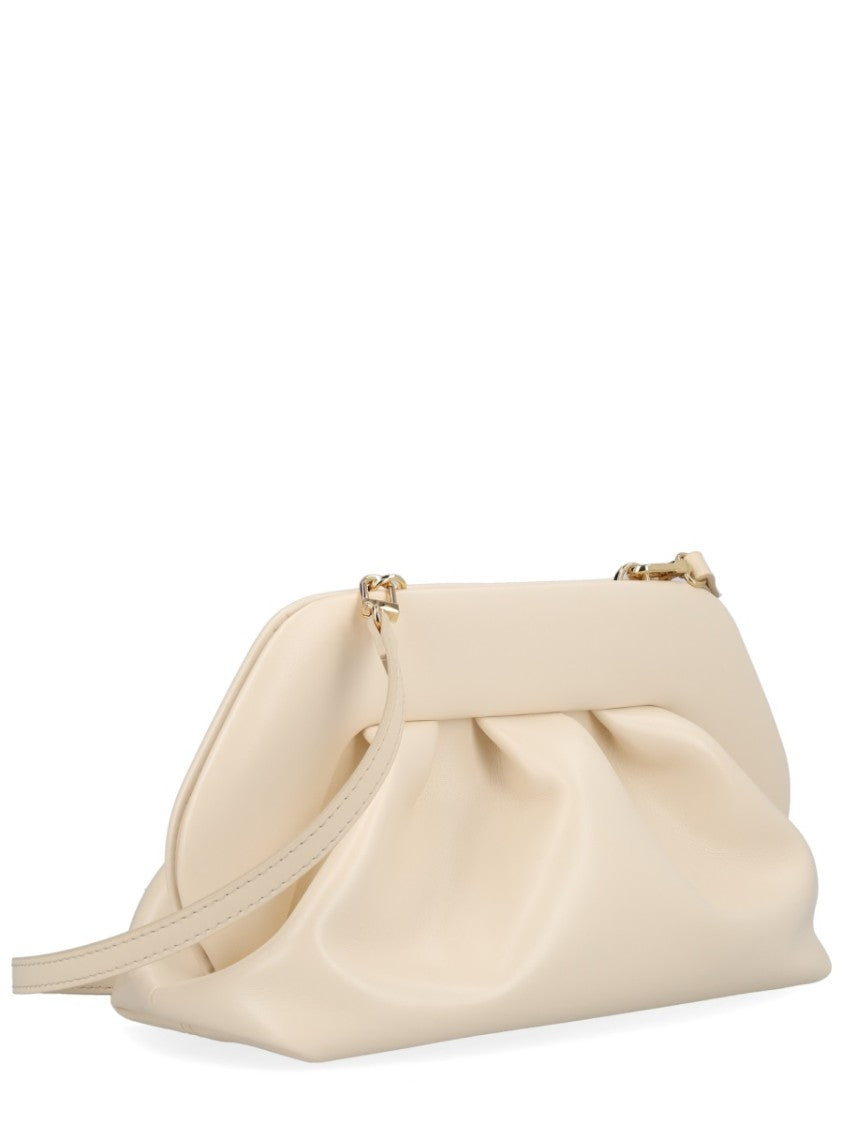 Themoirè Neutrals Bios Soft Gathered Matte Frame Clutch