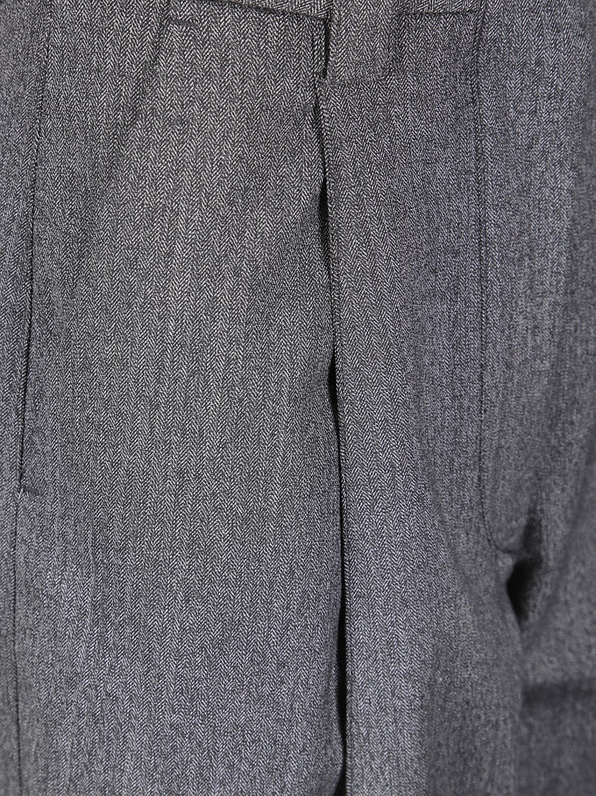 The Latest Dark Grey Wool Blend Trousers
