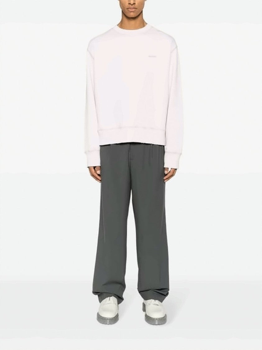 Ami Paris Relaxed Fit Long-Sleeve Sweatshirt With Crew Neckline