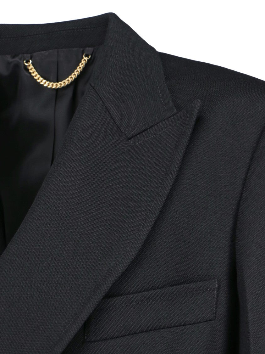 Victoria Beckham Double-Breasted Blazer – Black