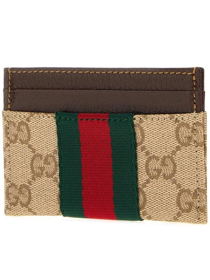 Gucci Beige Card Case Monogram Cardholder