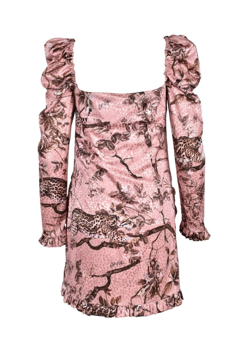 Odi Et Amo Mini Dress With Puffed Sleeves