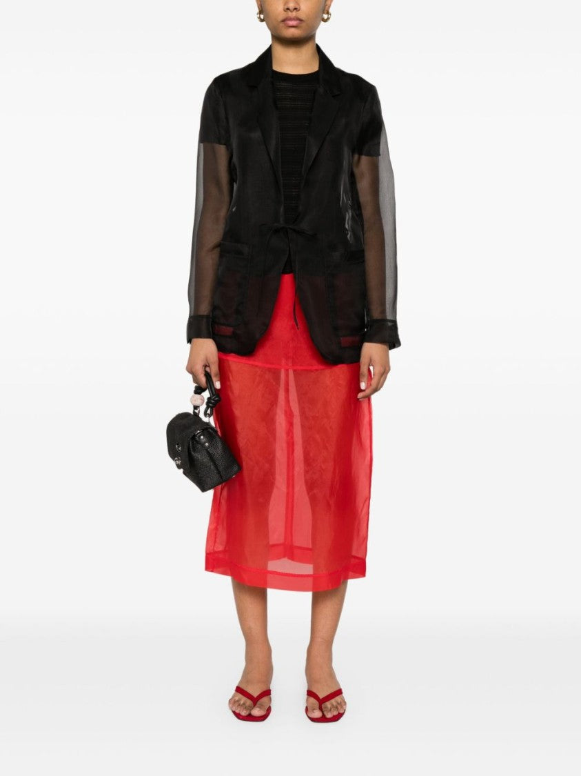 Forte Forte Sheer Silk Jacket With Tailored Silhouette