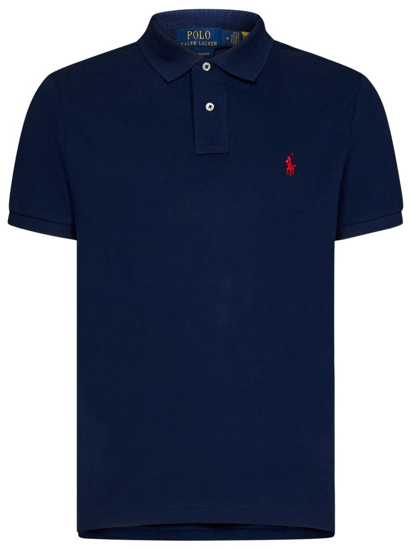 Polo Ralph Lauren Classic Blue Polo Shirt With Embroidered Logo