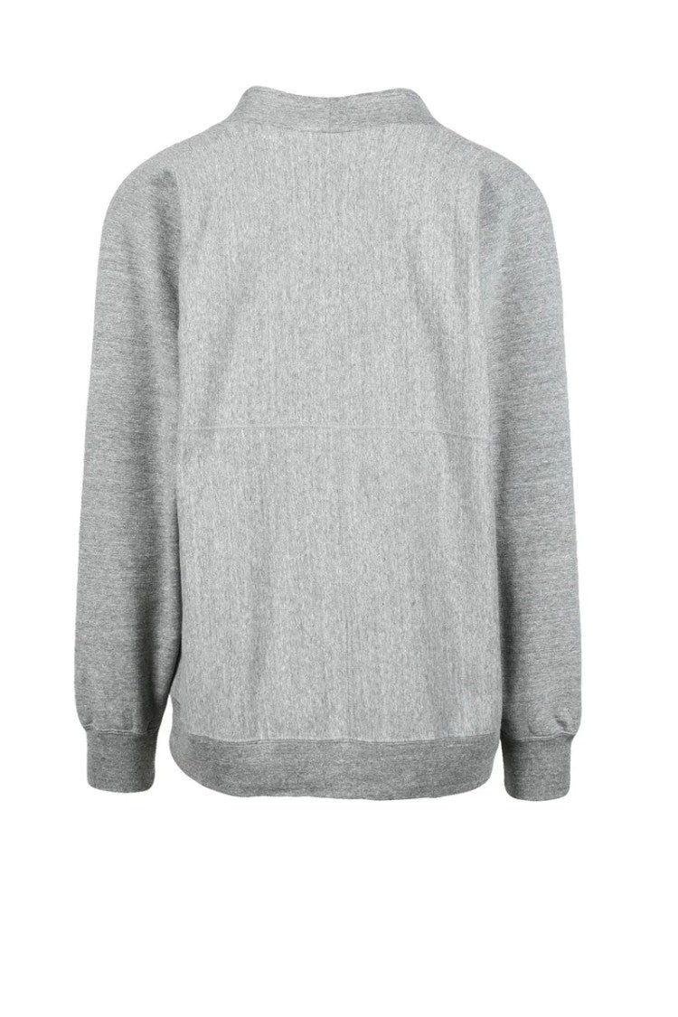 Nanamica Sweatshirt Cardigan Brushed Interior - Grey