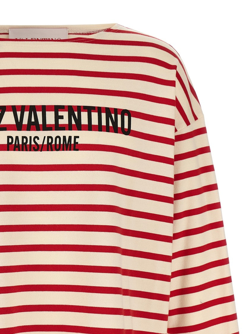 Valentino Garavani Striped Cotton Jersey T-Shirt